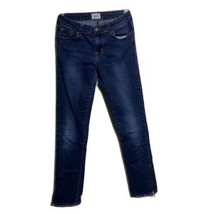 Hudson Girls Skinny Jeans Ankle Zip Distressed Hem Sz 12
